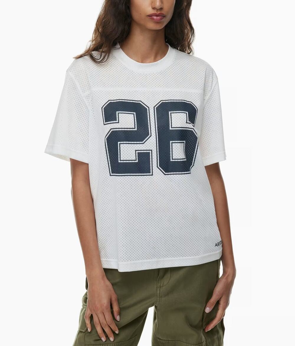 Aritzia Trading Jersey Mesh Crewneck Size XXS Sporty Athleisure Streetwear
